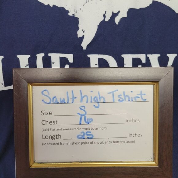 Sault High Blue Devils Upper Peninsula Michigan School Tee Shirt Mens Small - Picture 5 of 6